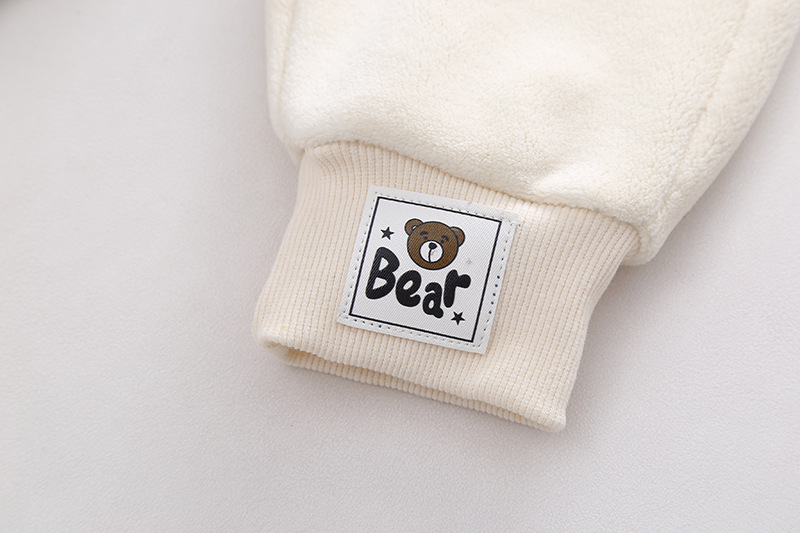 Toddler Boy/Girl Solid Color Cute Bear Two Piece Set-kissminis