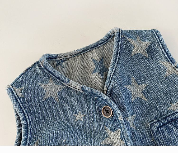 Baby Boy Denim Vest Vintage Jacket-kissminis