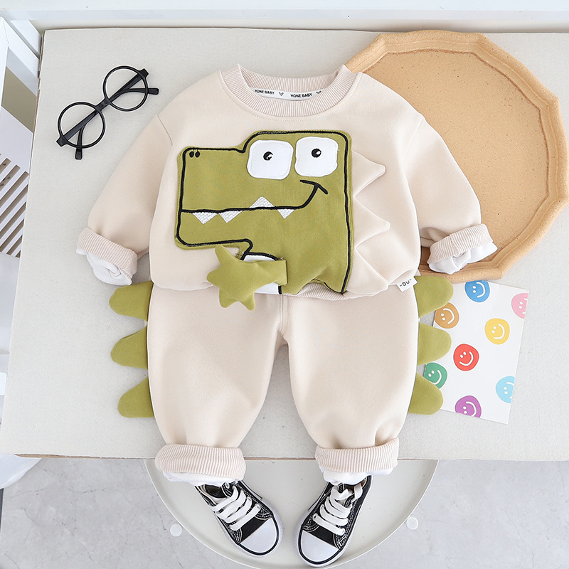 Toddler Boy/Girl Dinosaur Design Two-Piece Set-kissminis