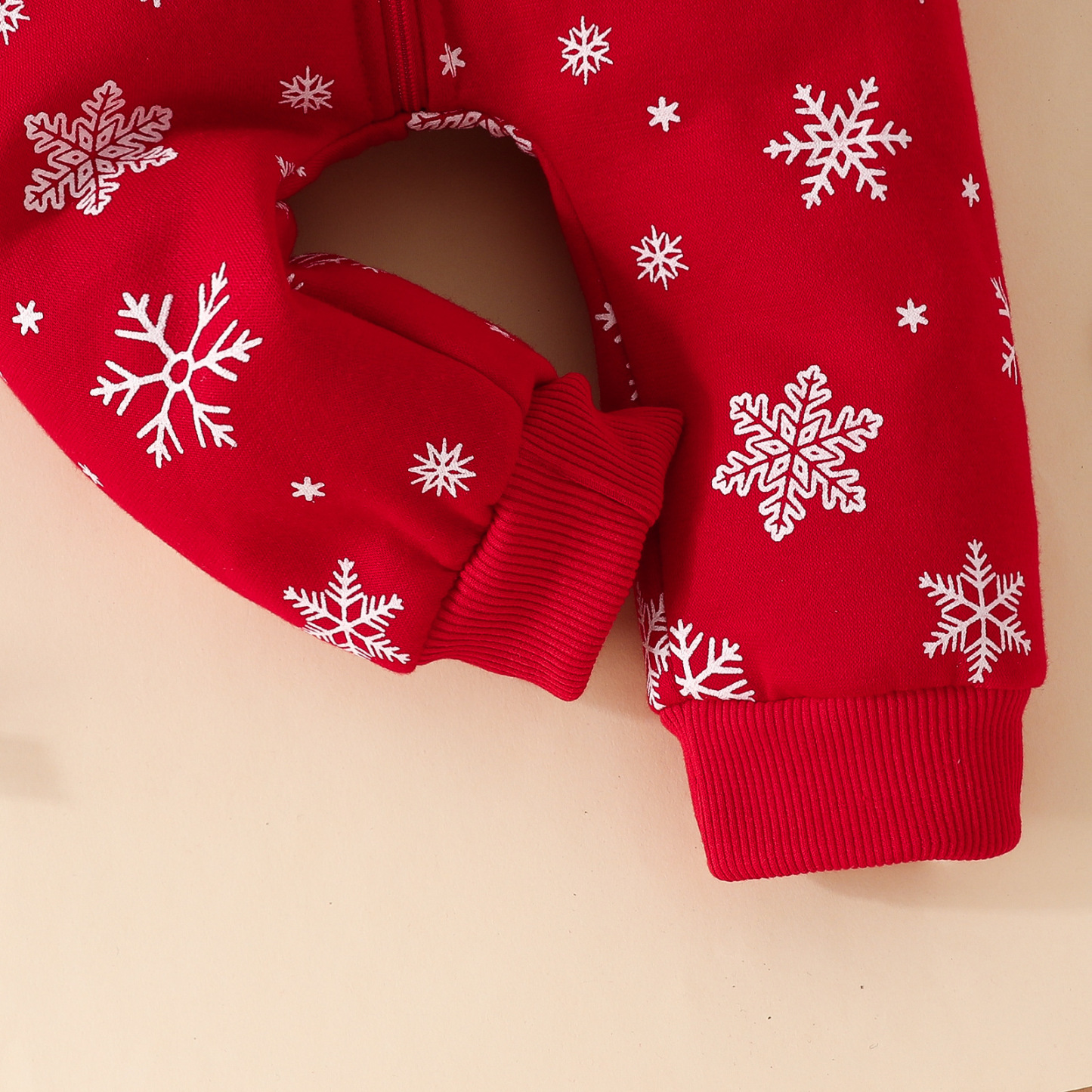Newborn Baby Girl Christmas Bowknot Ear Design Long Sleeve Hooded Romper-kissminis