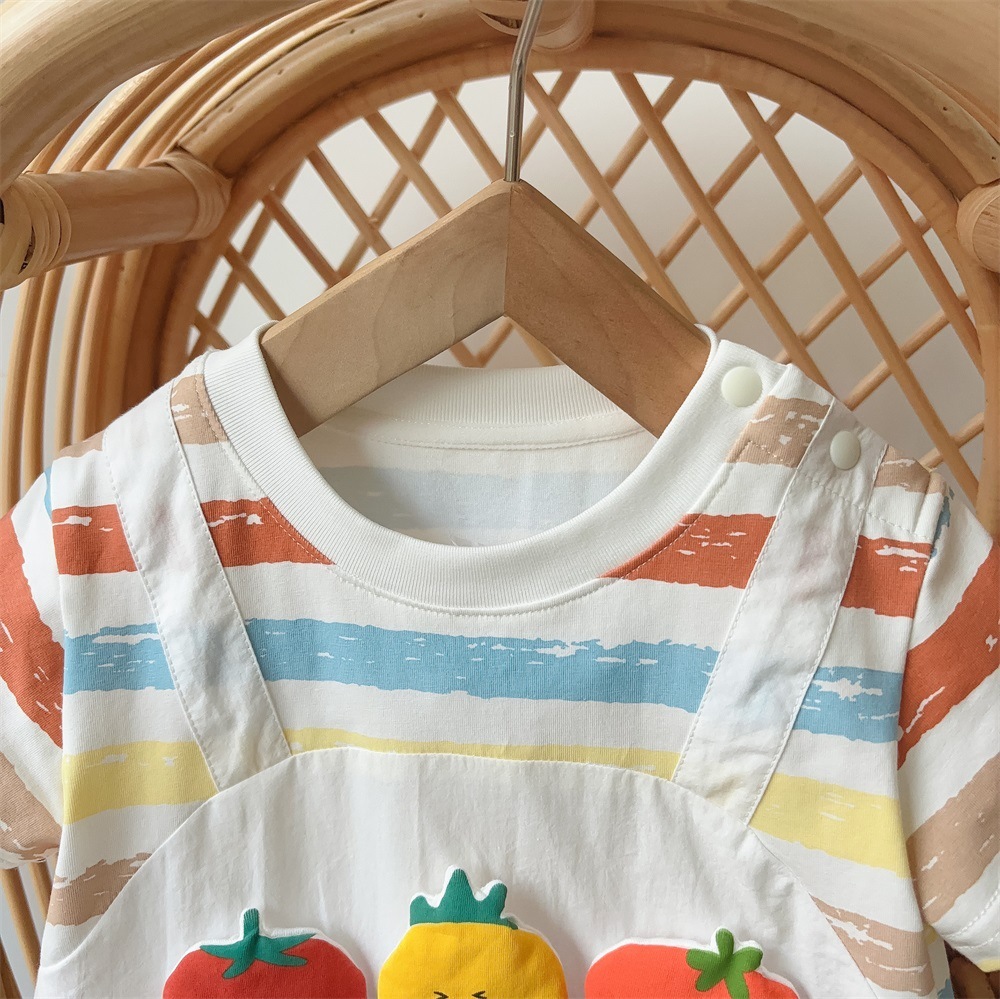 Baby Boy/Girl Tomato Stripe Romper-kissminis