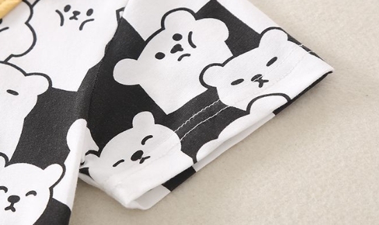 Newborn Baby Allover Bear Pattern Romper-kissminis