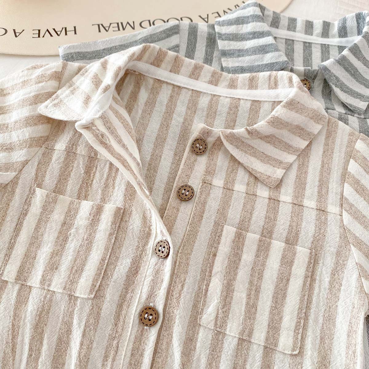 Baby Polo Neck Striped Romper-kissminis