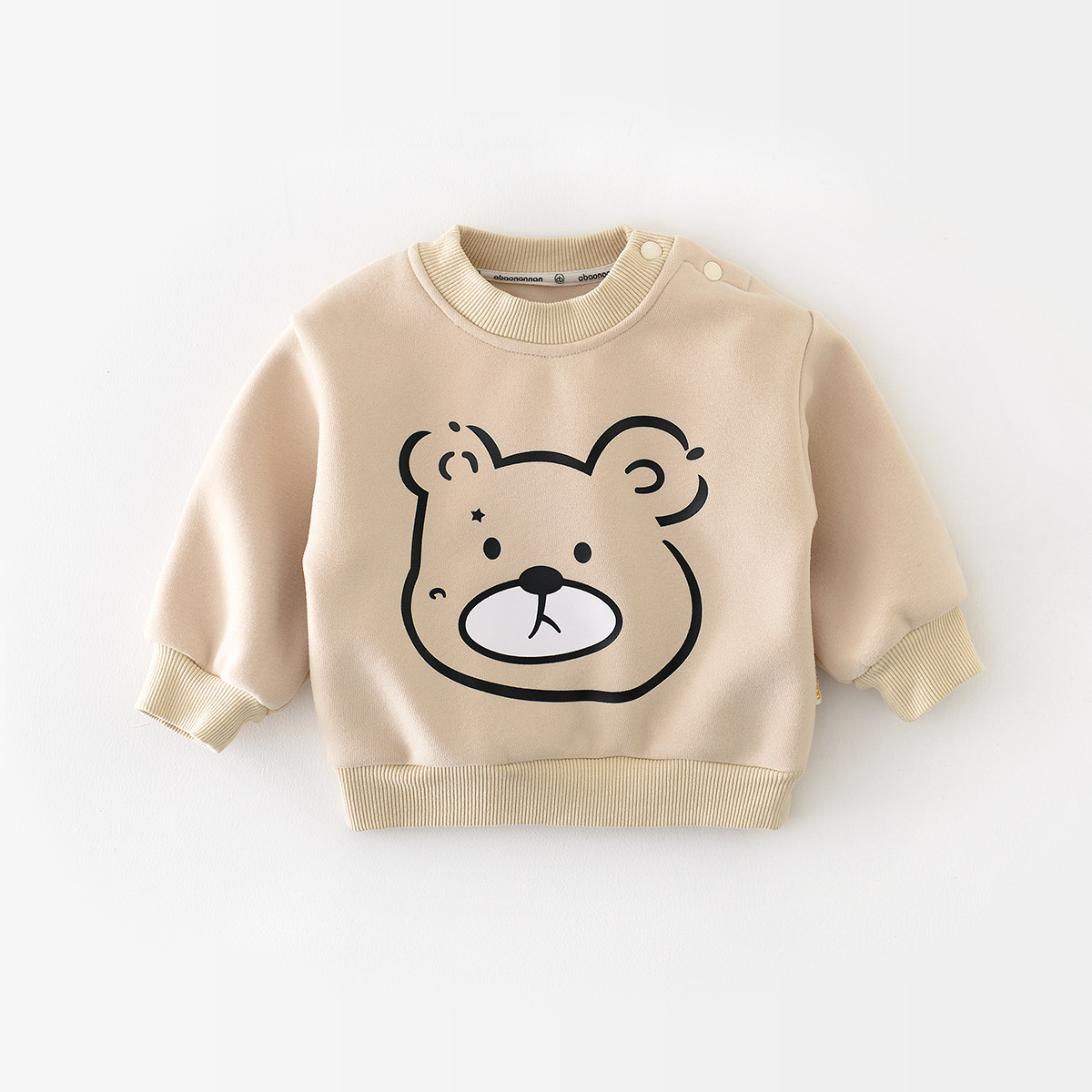 Baby Boy/Girl Cute Bear Graphic Long Sleeve Sweatshirt-kissminis