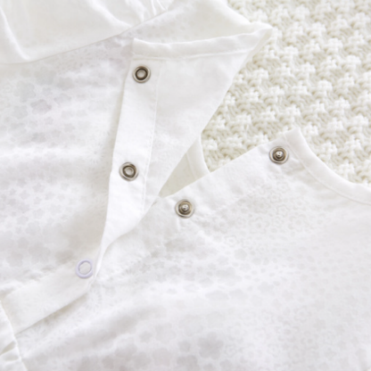 Baby Girl Sweet Floral Collar Ruffle Sleeve Romper