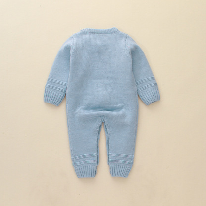 Baby Boy/Girl Rabbit Pattern Long Sleeve Knitted Romper