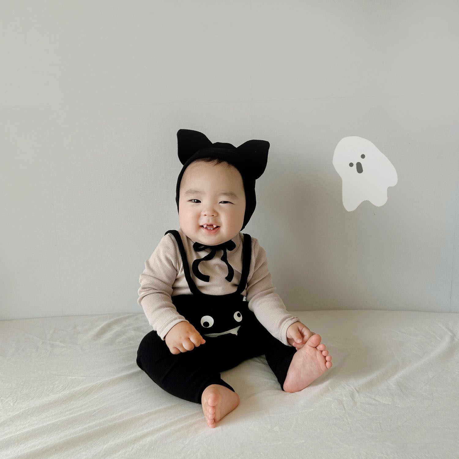 Baby Boy/Girl Halloween Wacky Pattern Overalls-kissminis