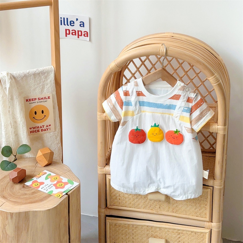 Baby Boy/Girl Tomato Stripe Romper-kissminis