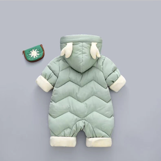 Toddler Boy/Girl Winter Cute Deer Design Long Sleeve Hooded Romper-kissminis
