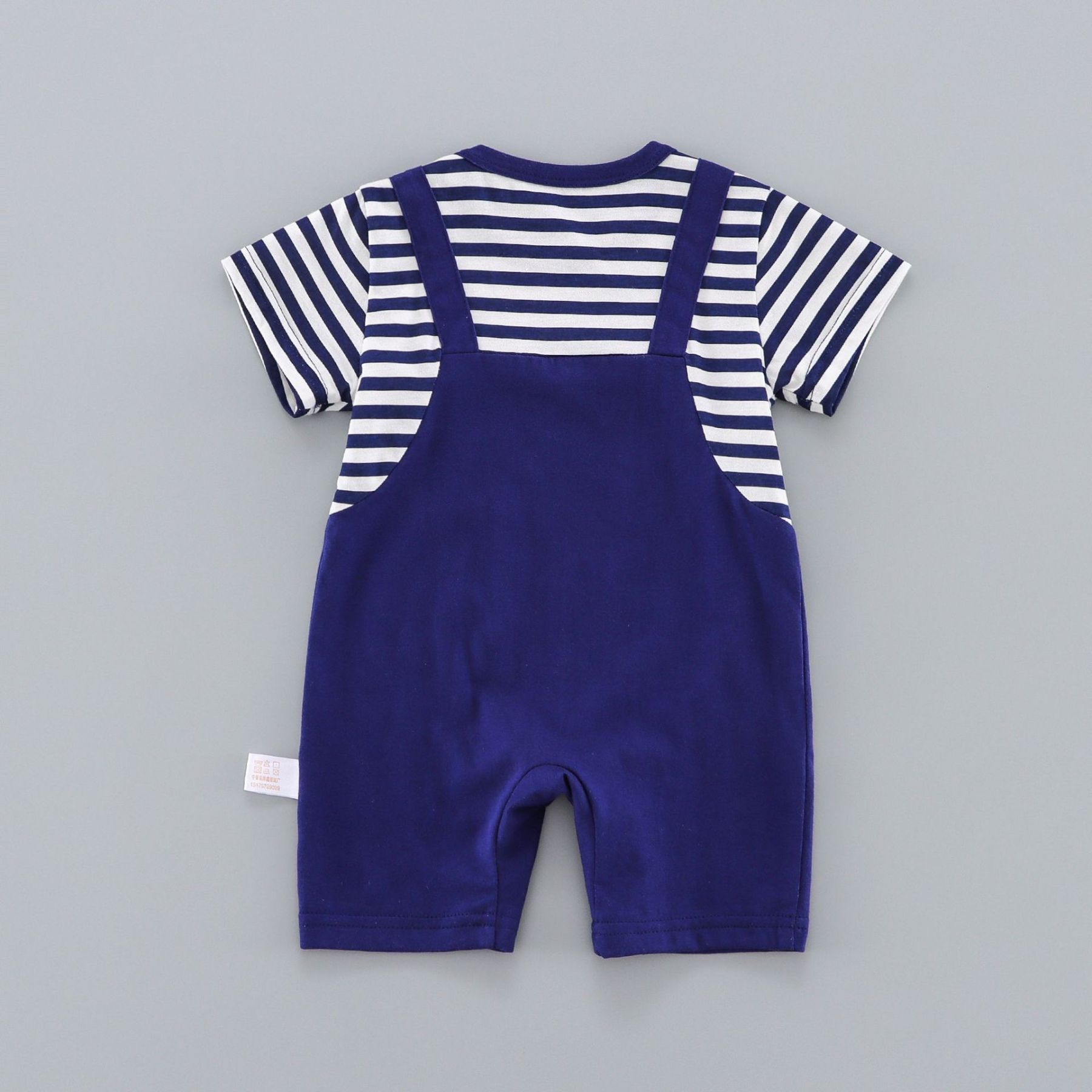 Baby Mock Two Pieces Letter Print Romper -kissminis