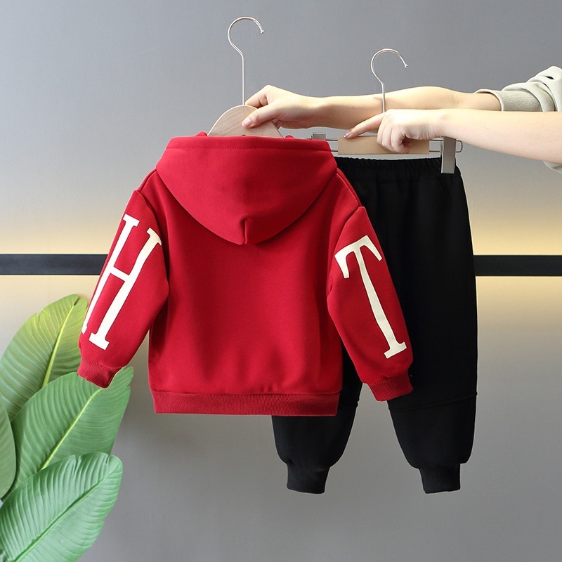 2pcs Toddler Letter and Bear Toy Sweatshirt and Pant Set-kissminis