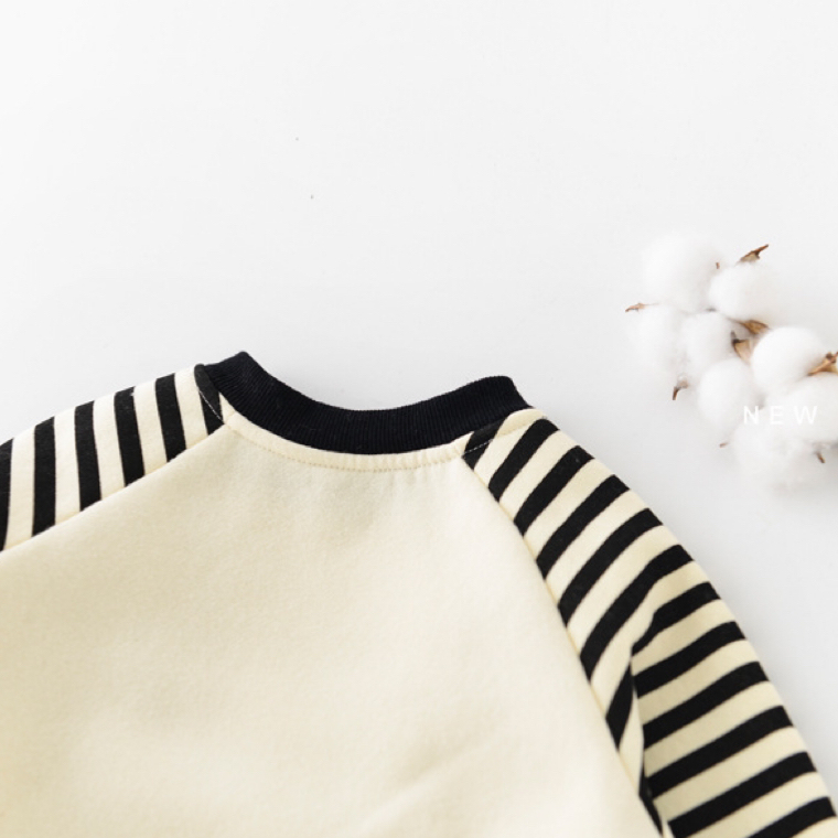 Baby Boy/Girl Bear Stripe Pattern Long Sleeve Pullover Sweater-kissminis