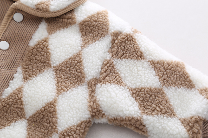 Winter Fleece 2pcs Toddler Diamond Pattern Sweatshirt and Pant Set-kissminis
