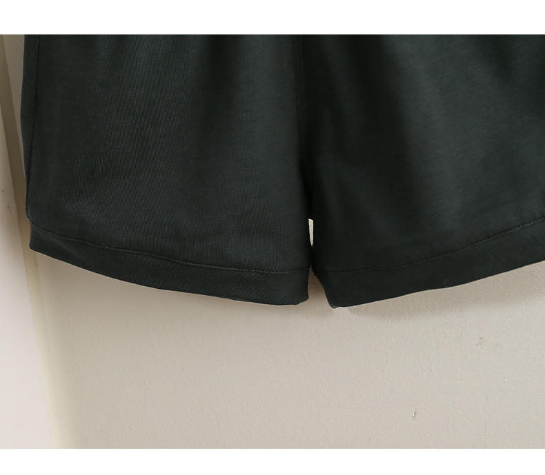Sleeveless White Top with Panda Print and Black Shorts Set