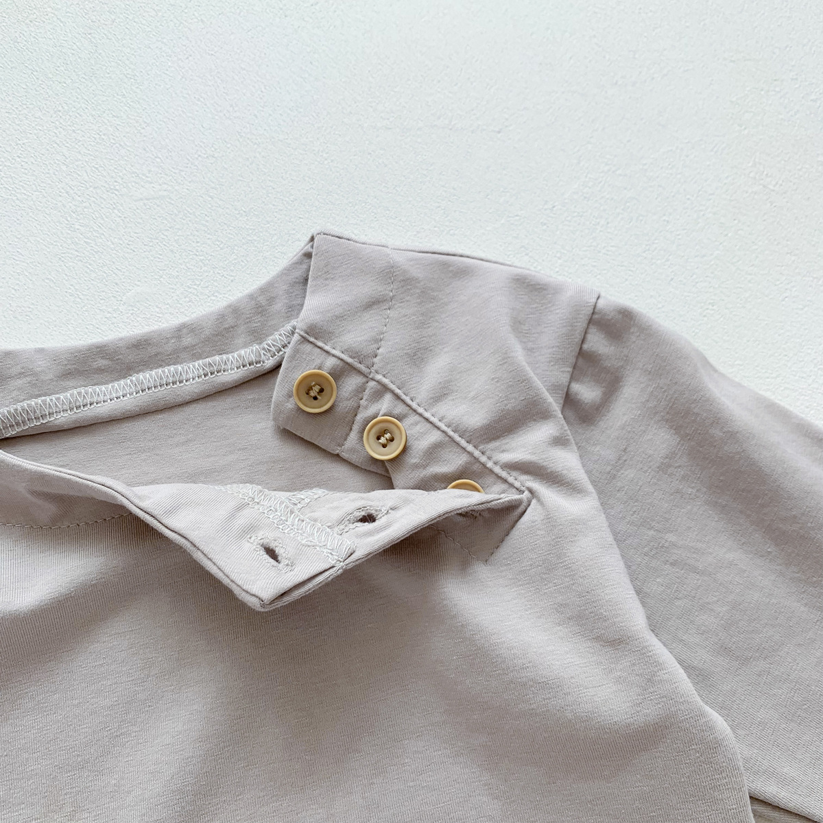 Baby Boy/Girl Solid Color Long Sleeve Shirt-kissminis