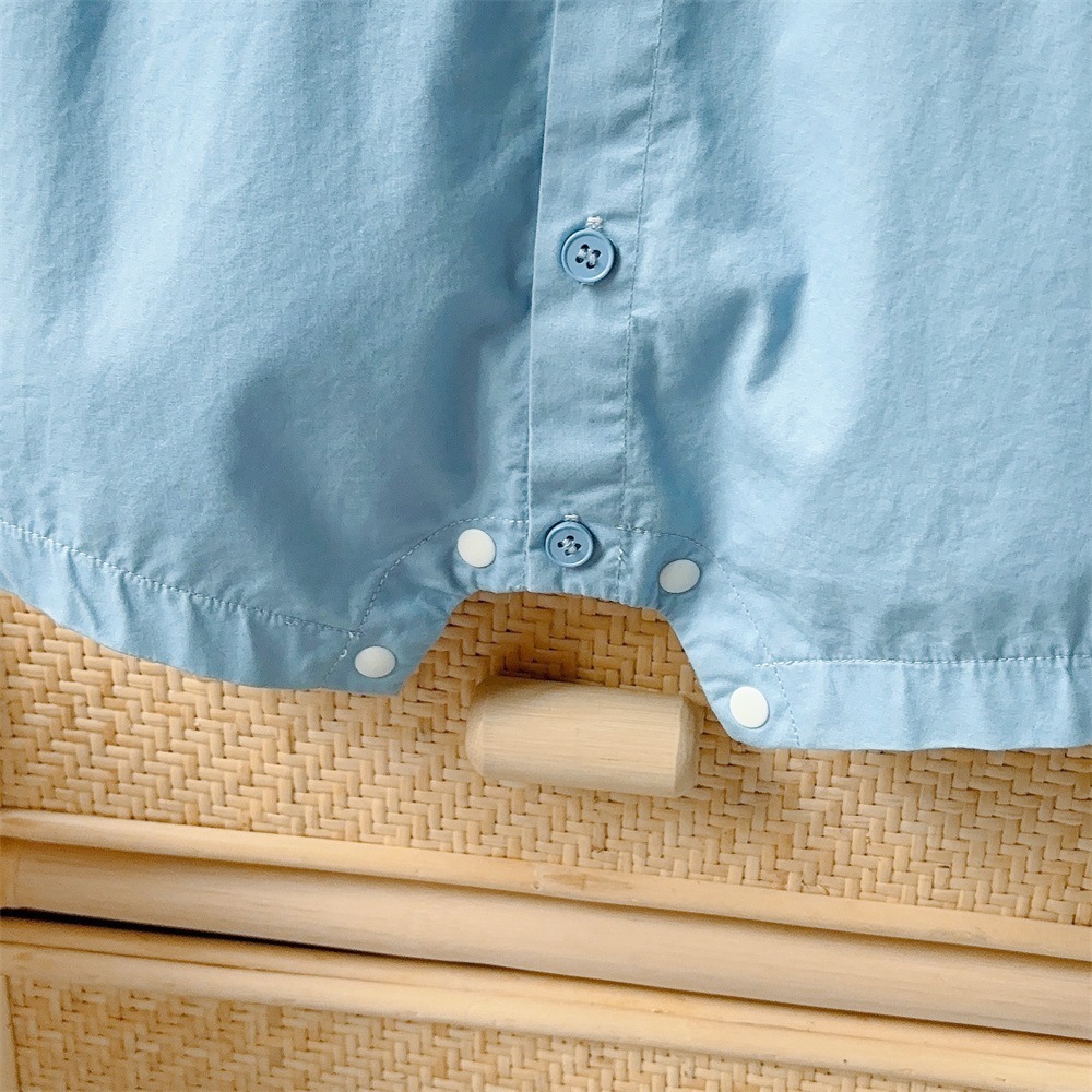 Baby Boy Blue Necktie Romper-kissminis