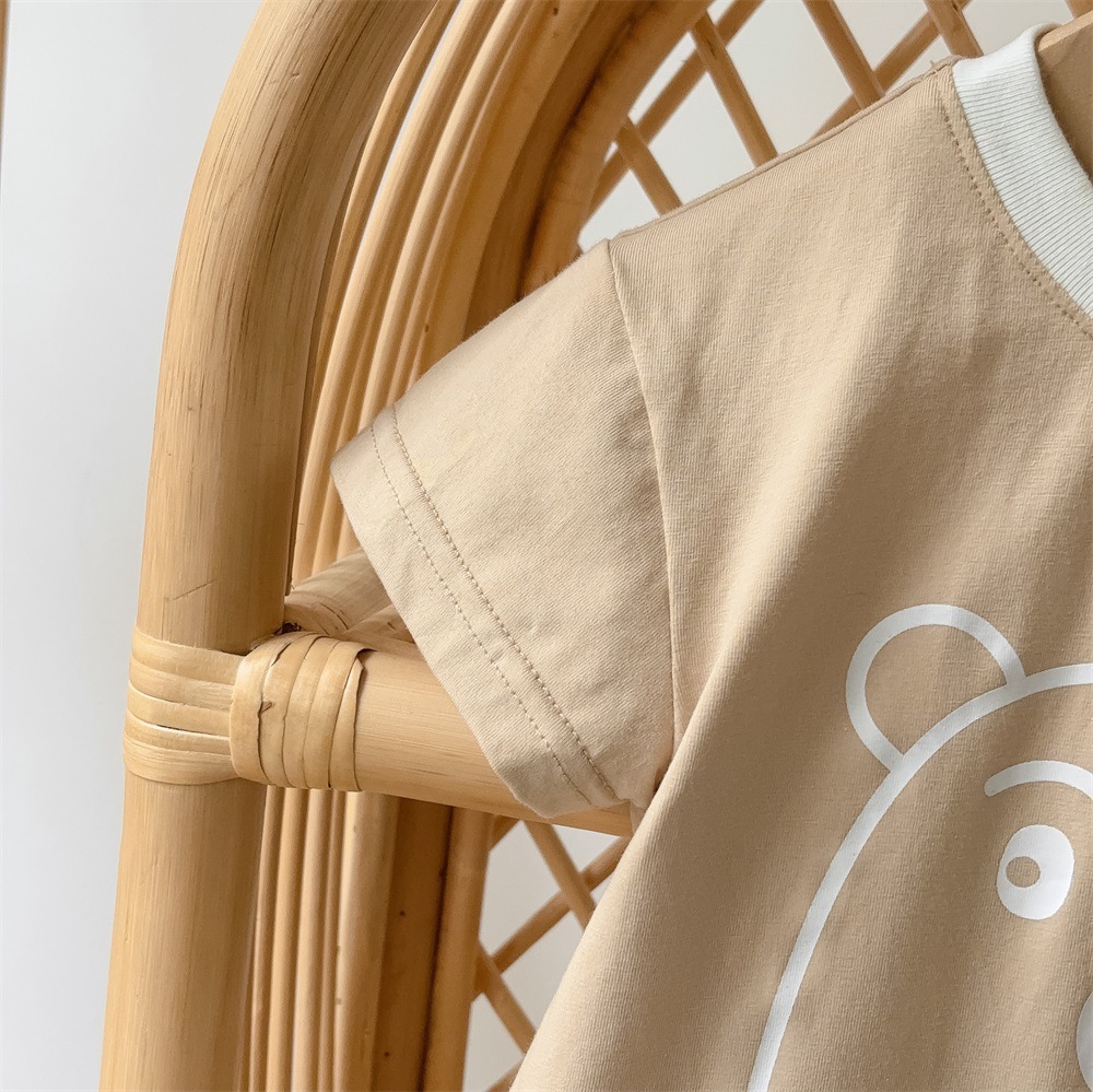 Baby Boy/Girl Bear Cartoon Romper-kissminis