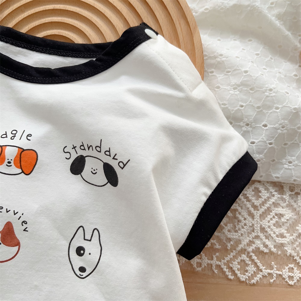 Baby Boy/Girl Pet Cartoon Printed Romper-kissminis