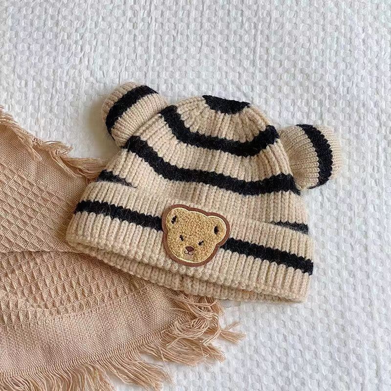 Baby Boy/Girl Cartoon Teddy Bear Print Thicken Long Sleeve Romper-kissminis