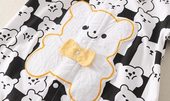 Newborn Baby Allover Bear Pattern Romper-kissminis
