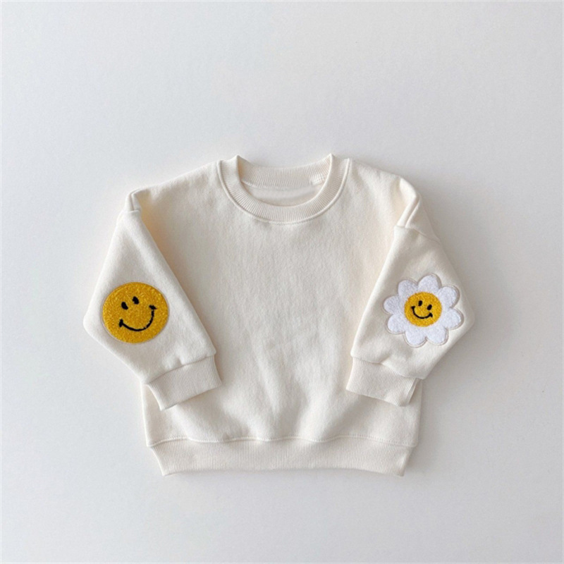 Toddler Boy/Girl Smile Face Pattern Long Sleeves Sweatshirt-kissminis