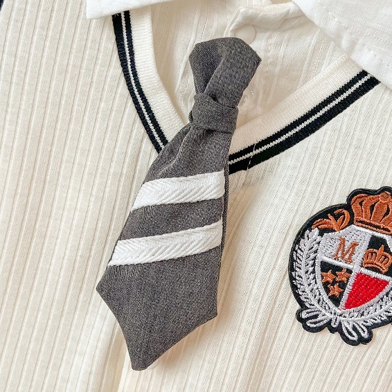 Baby Boy Necktie Collegiate Romper-kissminis
