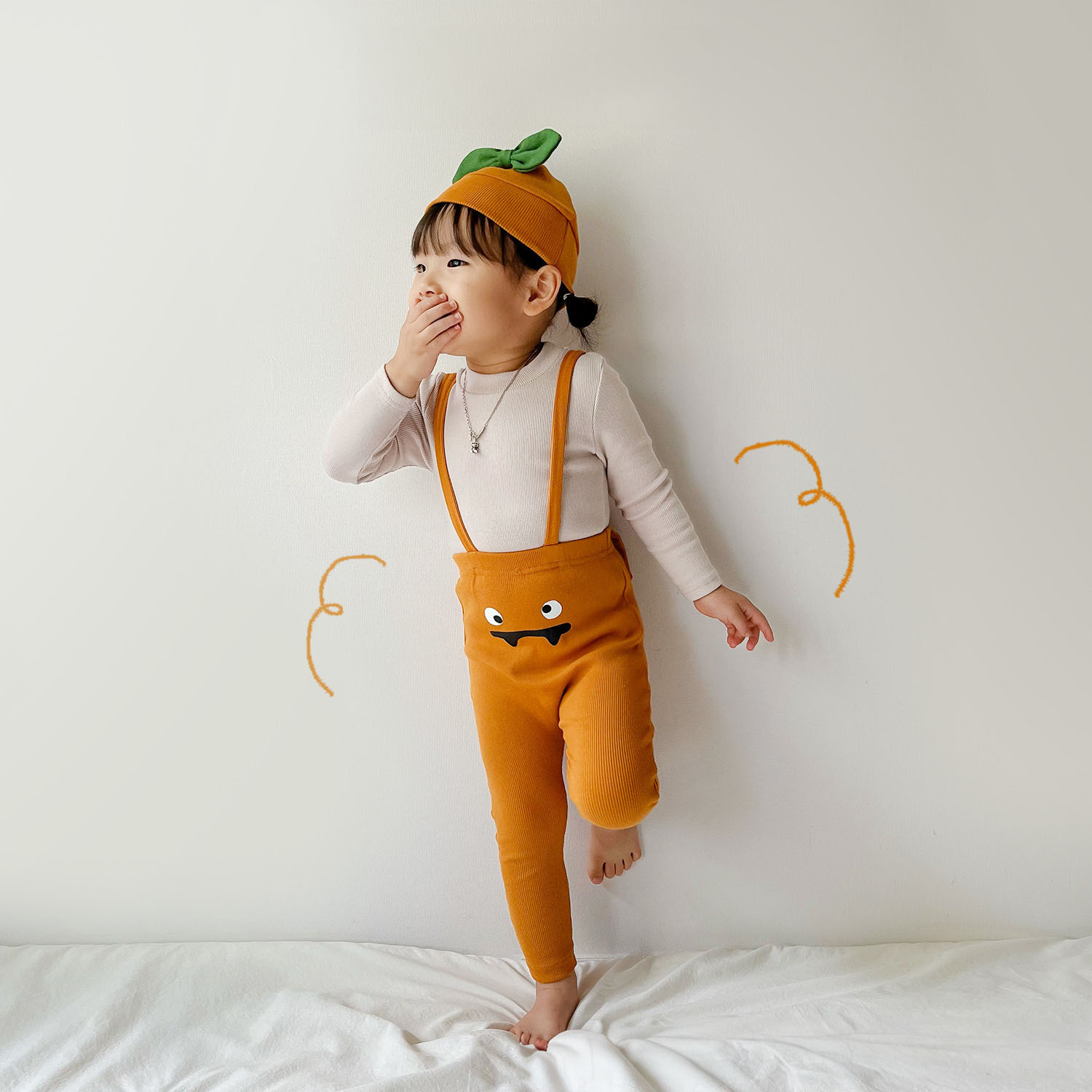 Baby Boy/Girl Halloween Wacky Pattern Overalls-kissminis