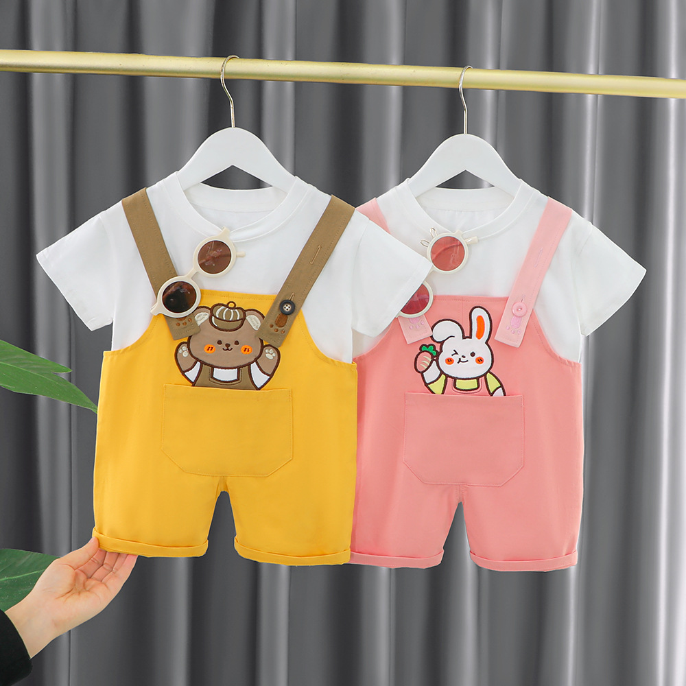 2pcs Baby Cartoon T-shirt with Pants Set  -kissminis
