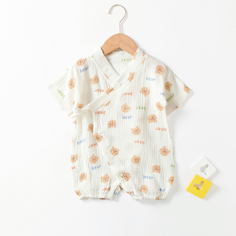 Baby Boy/Girl Bear Printed Romper-kissminis