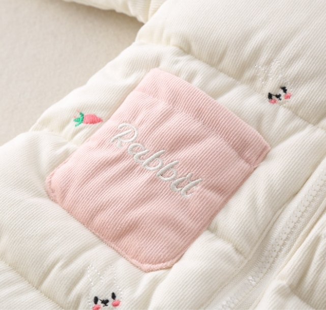 Baby Boy/Girl Winter Thicken Cute Bear and Rabbit Pattern Long Sleeve Hooded Romper-kissminis