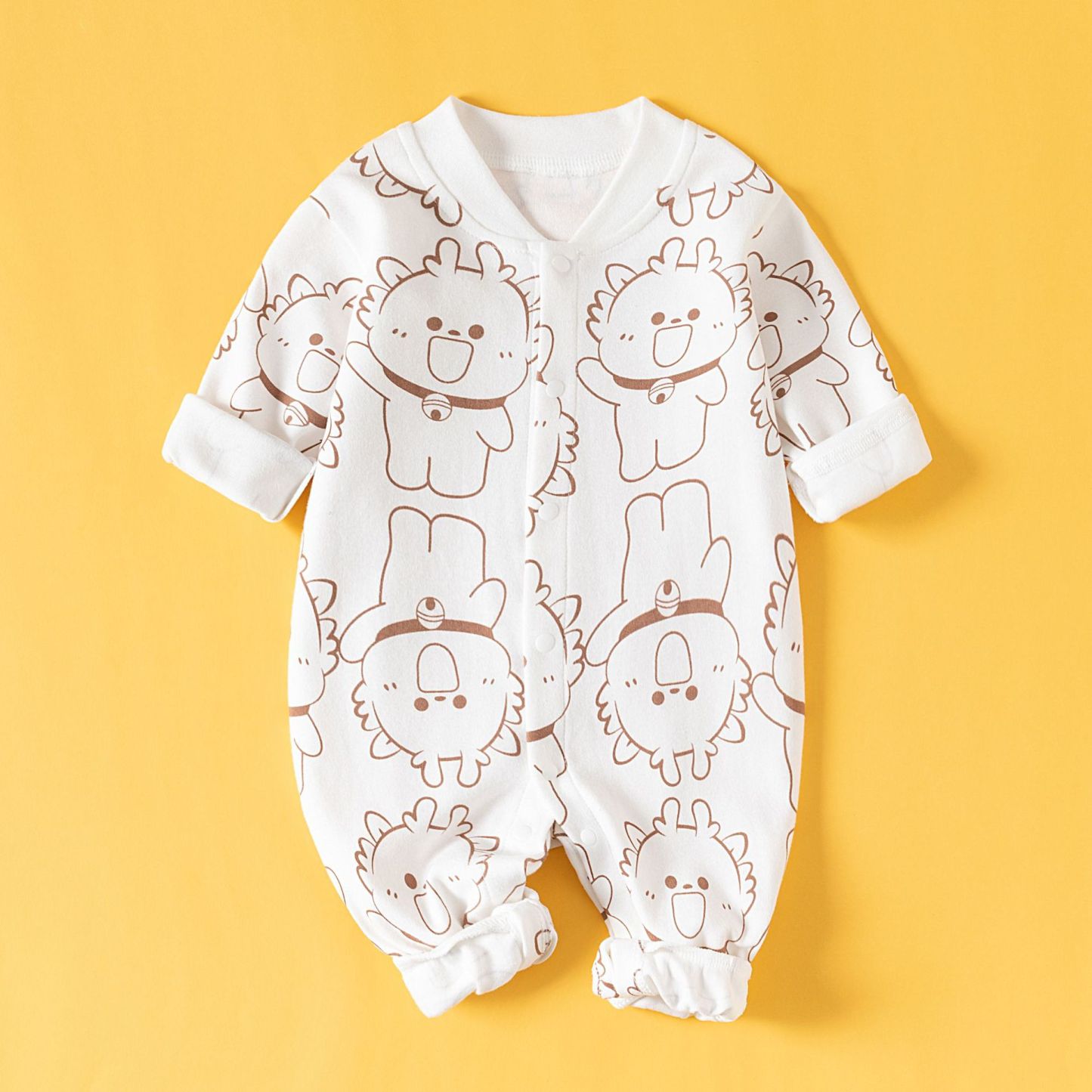 Baby Boy/Girl Allover Bear Printed Romper -kissminis