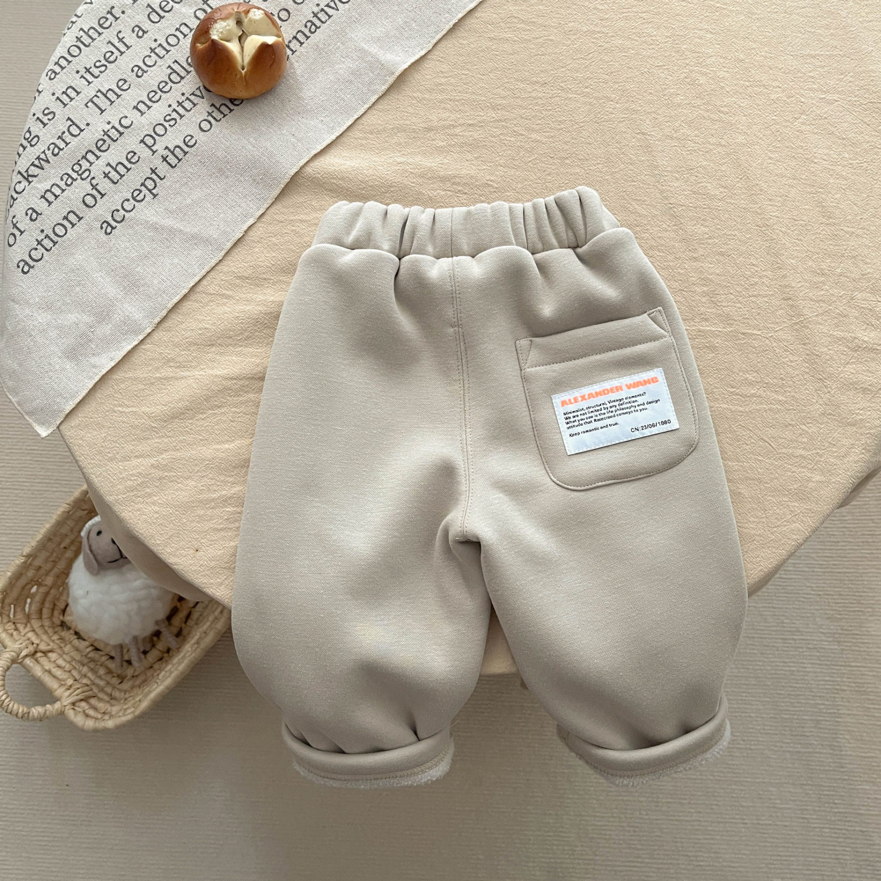 Baby Toddler Boy/Girl Winter Thicken Solid Color Long Pants -kissminis