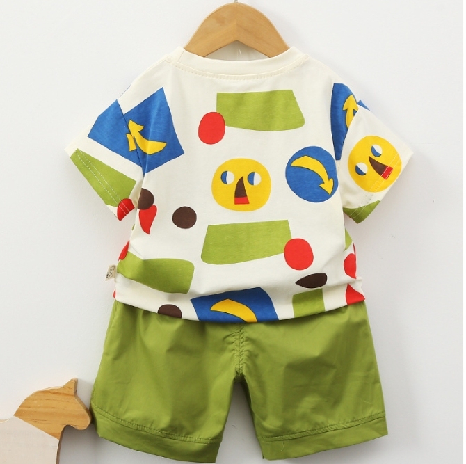 2pcs Baby Boy Graphic Print T-shirt with Pant Set-kissminis