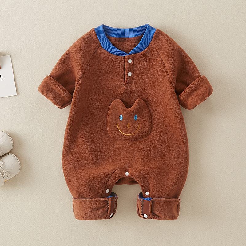 Baby Boy/Girl Cute 3D Cat Design Long Sleeve Romper-kissminis