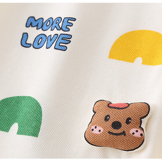 Baby Boy Decoration Bear Front Buckle Romper-kissminis