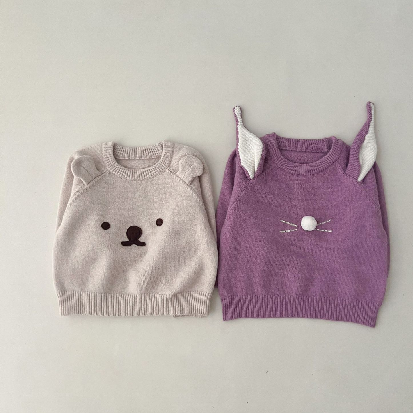 Toddler Boy/Girl Bear/Rabbit Ears Design Knit Sweater-kissminis