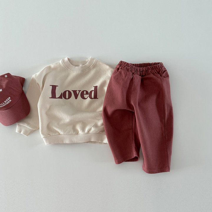 2pcs Baby Comfortable Letter Crew Neck Sweatshirt and Pants Set-kissminis