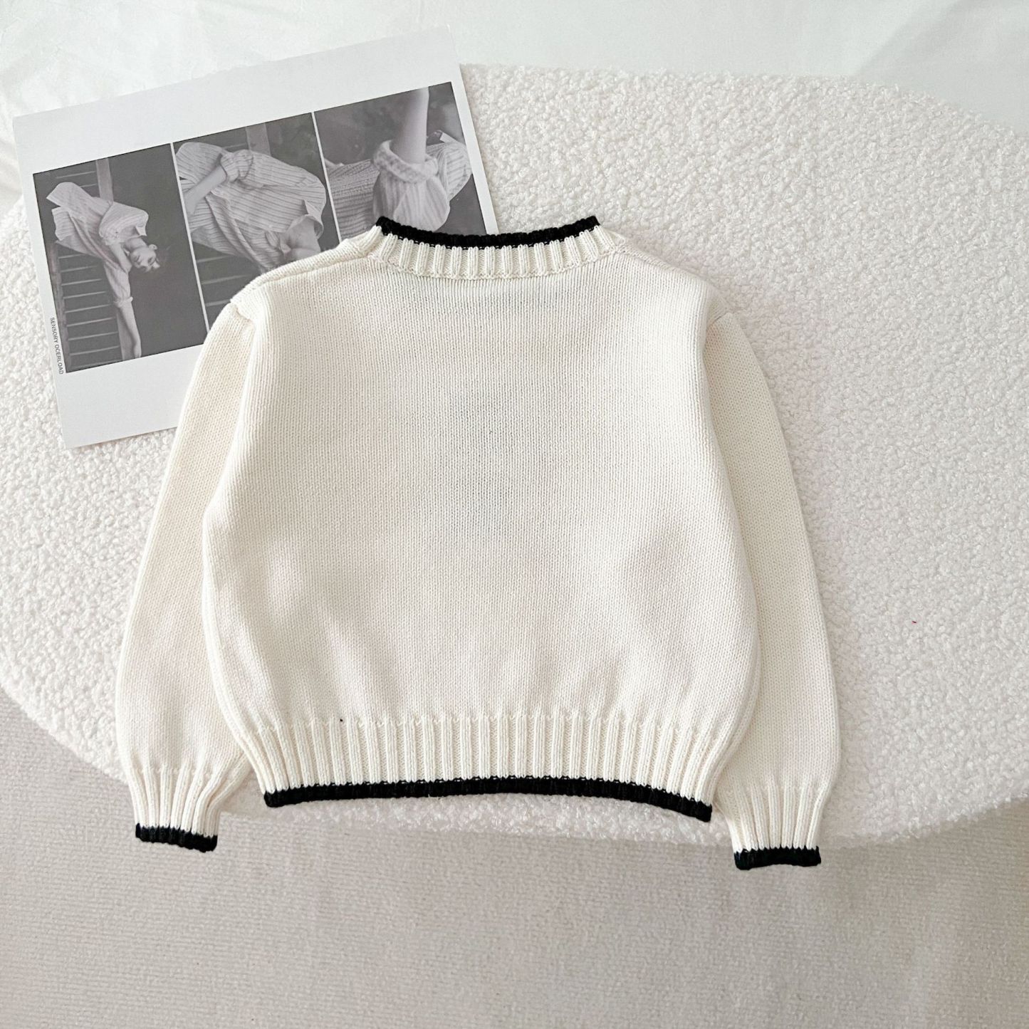 2pcs Baby Letter Pattern Woolen Knit Sweater-kissminis
