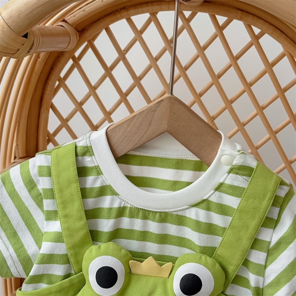 Baby Boy/Girl Rabbit/Frog Cartoon Bodysuit-kissminis
