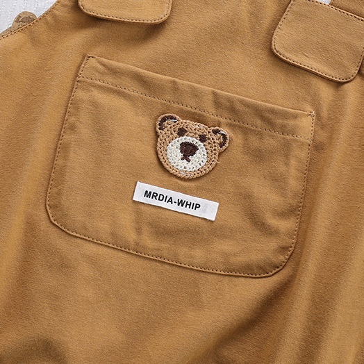 Baby Boy/Girl Bear Embroidery Prints Bodysuit-kissminis