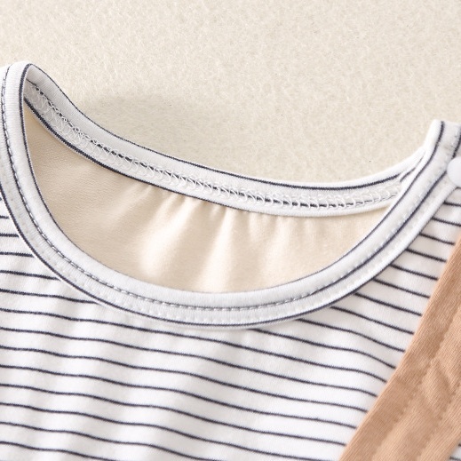 Baby Boy/Girl Stripey Bear Print Romper-kissminis