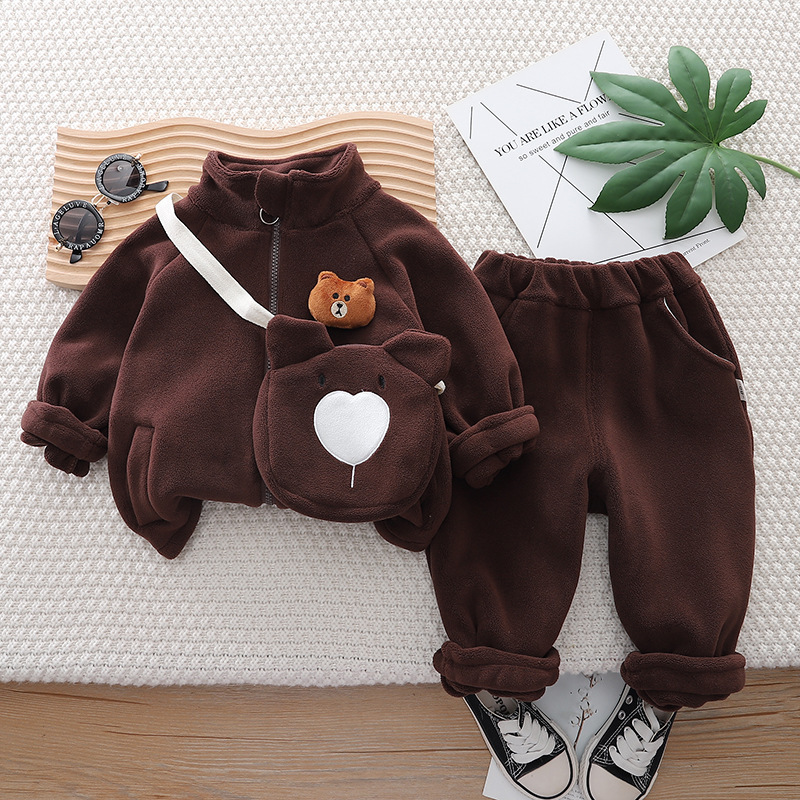 Baby Boy/Girl Cute Bear Design Three Piece Set-kissminis