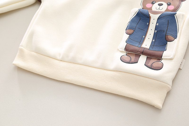 Toddler Boy Bear Pattern Winter Two-Piece Set-kissminis