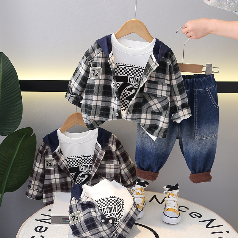 Toddler Boy/Girl Number Print Three-Piece Set-kissminis