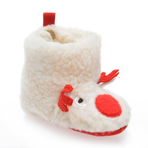 Baby Winter Thicken Christmas Style Fluff Shoes-kissminis