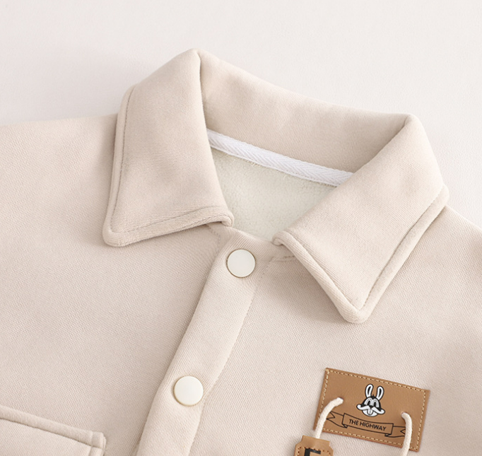 Baby Boy Little Rabbit Solid Color Two-Piece Set-kissminis
