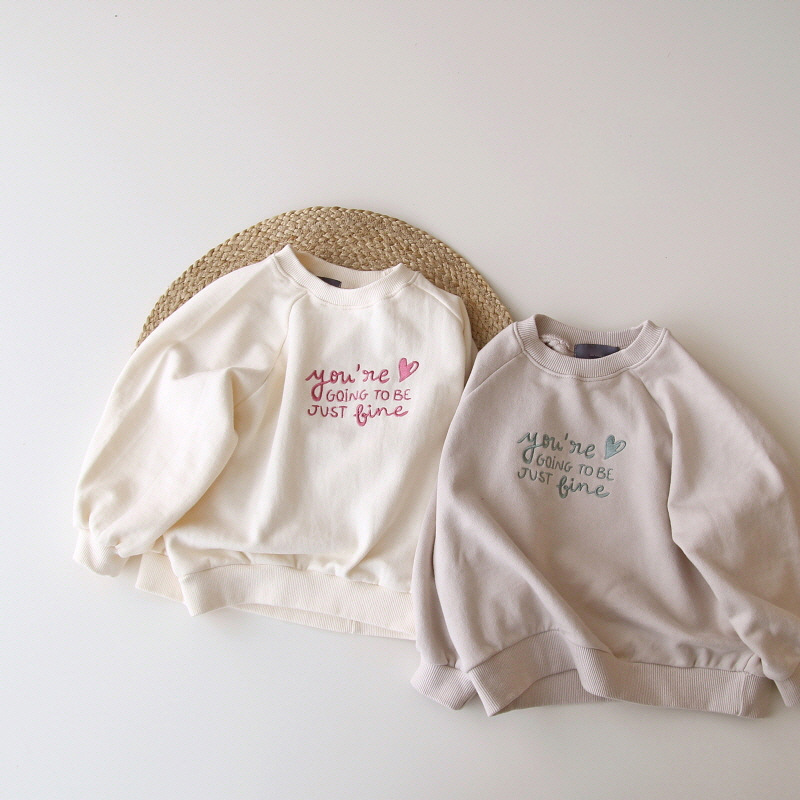 Baby Solid Color Letter Top Sweatshirt-kissminis