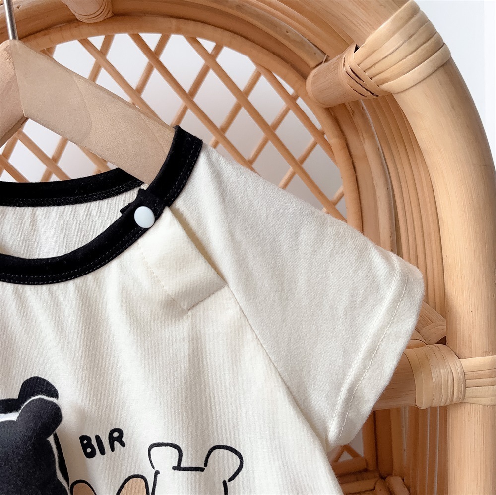 Baby Boy/Girl Dog Cartoon Bodysuit-kissminis