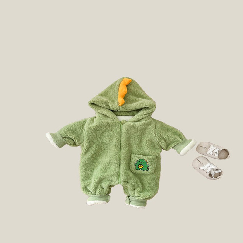 Baby Boy/Girl Cute Dinosaur Design Dinosaur Appearance Long Sleeve Romper-kissminis