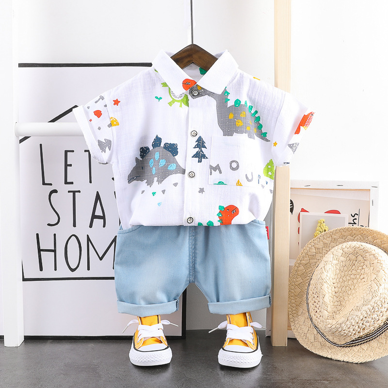 2pcs Toddler Dinosaurs Pattern Sweatshirt and Pant Set-kissminis